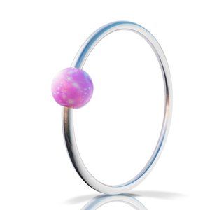 Silver Multi-functional Piercing Hoop - Handmade Sterling Silver Nose Ring